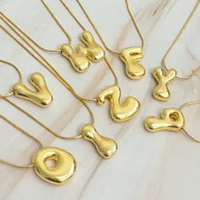 Load image into Gallery viewer, Bubble Initial Necklace | Gold
