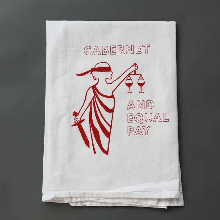 Cabernet and Equal Pay Tea Towel