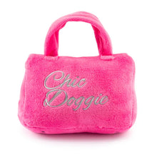 Load image into Gallery viewer, Barkin Bag - Pink w/ Scarf Squeaker Dog Toy
