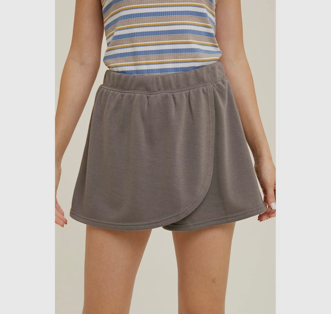 French Terry Skort | Charcoal