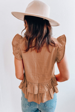 Load image into Gallery viewer, Lucia Ruffled Cap Sleeve Top
