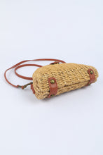 Load image into Gallery viewer, Semi Circle Straw Purse
