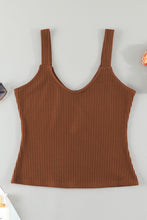 Load image into Gallery viewer, Sweetheart Ribbed Tank | Brown
